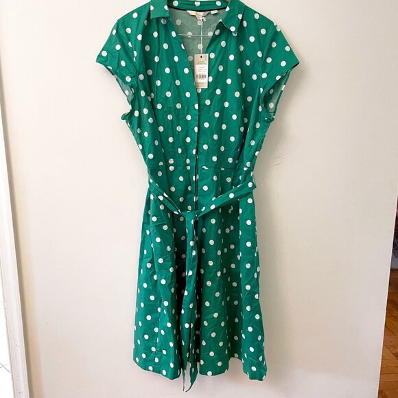 NWT Boden Women's Short Sleeve Shirt Dress, Size 16/18 - Picture 2 of 6